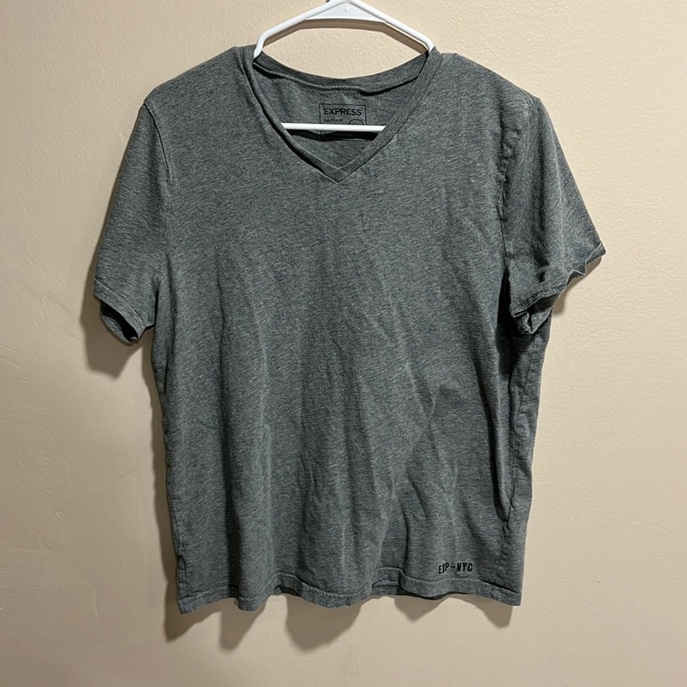 Express Gray V neck shirt